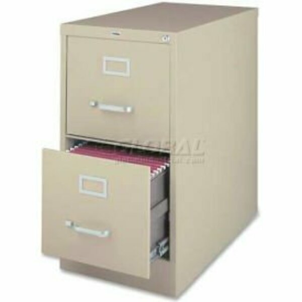 Sp Richards Lorell® 2-Drawer Heavy Duty Vertical File Cabinet, 18"W x 26-1/2"D x 28-3/8"H, Putty LLR60660